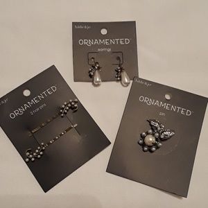 Earrings • Pin • Hair Pin set. Holiday Special